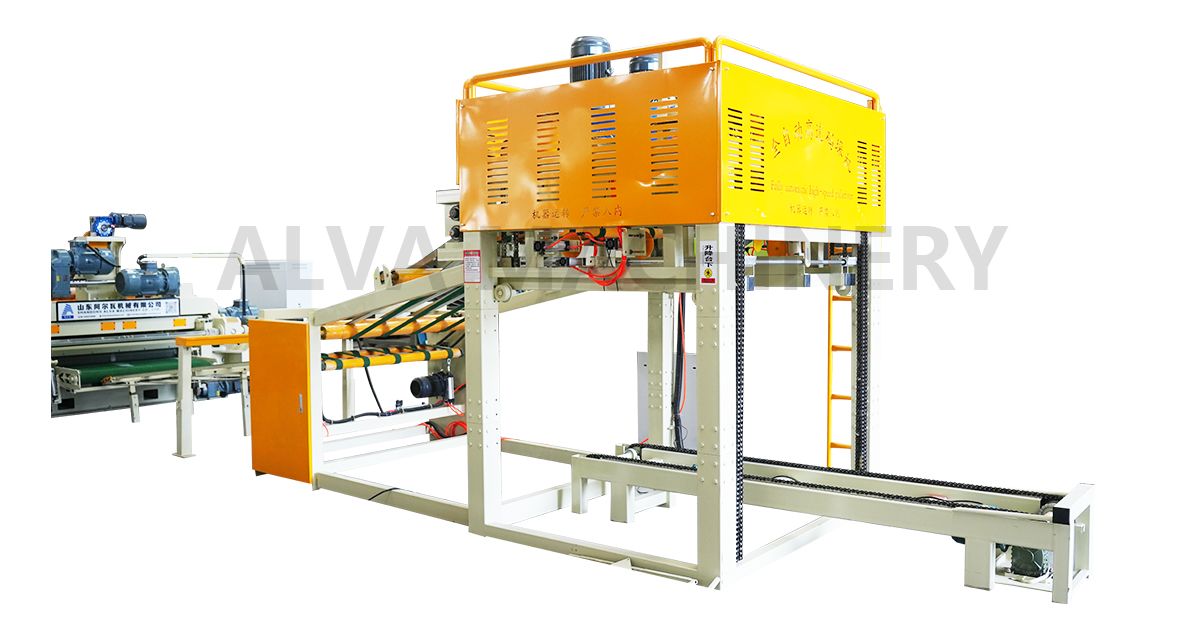 Paletizador de tableros y revestimiento serie ALVA-VS: soluci&oacute;n eficiente y automatizada de clasificaci&oacute;n y apilamiento de madera